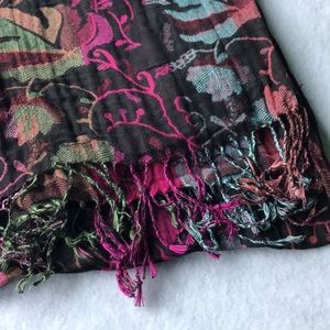 Floral Fall Winter Color Scarf